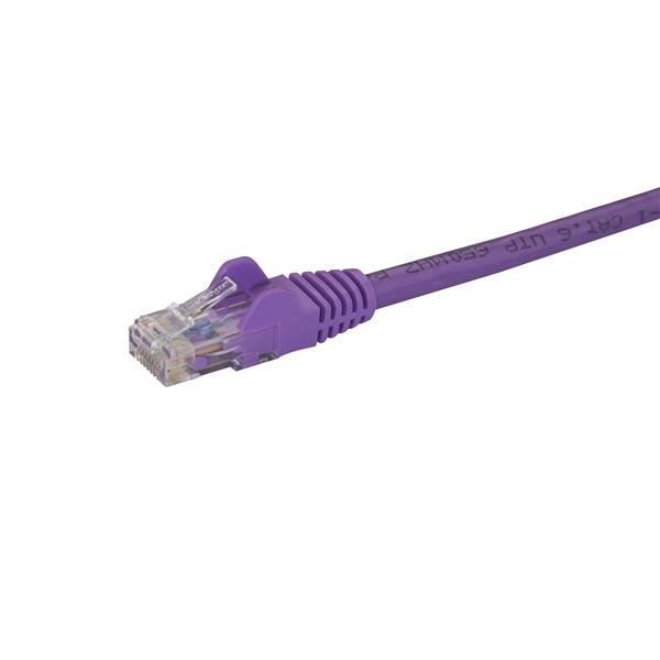 StarTech.com 0,5m Cat6 Snagless RJ45 Ethernet Netzwerkkabel - Lila - 50cm Cat 6 UTP Kabel - Netzwerkkabel - RJ-45 (M)