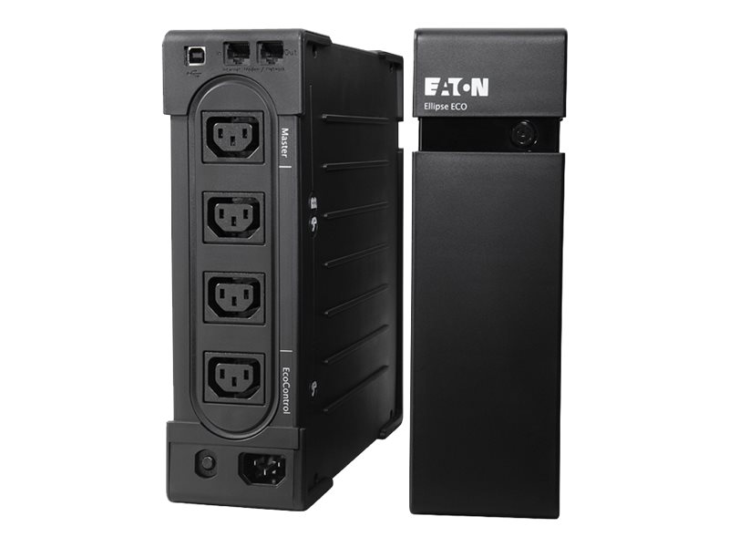 Eaton Ellipse ECO 500 IEC - USV (in Rack montierbar/extern) - Wechselstrom 230 V - 300 Watt - 500 VA - Ausgangsanschlüsse: 4 - 2U - 48.3 cm (19")