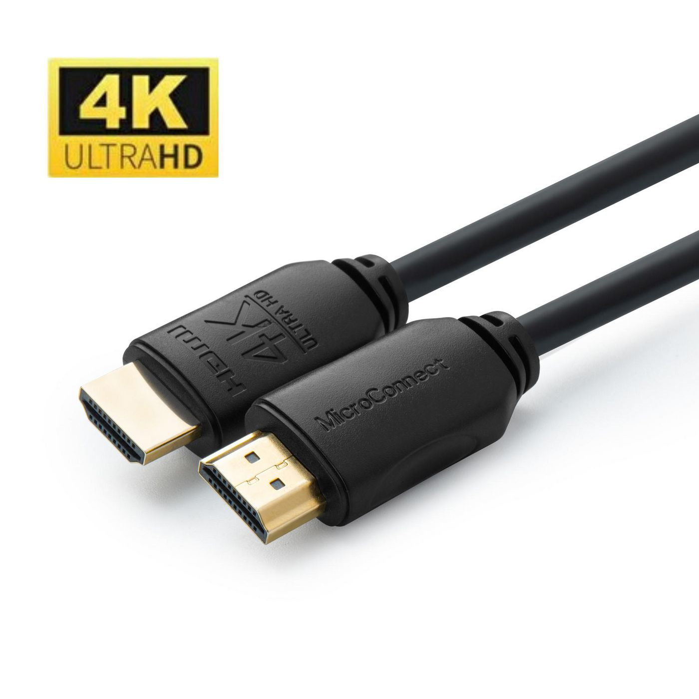 MicroConnect Highspeed - HDMI-Kabel mit Ethernet - HDMI männlich zu HDMI männlich - 4 m - Dreifachisolierung - Schwarz - Innen, Dolby DTS-HD Master Audio-Unterstützung, Dolby TrueHD-Unterstützung, unterstützt 4K 60 Hz (4096 x 2160)