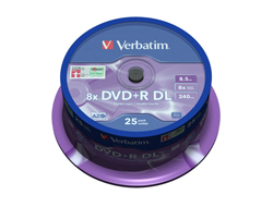 Verbatim 25 x DVD+R DL - 8.5 GB 8x - mattsilber