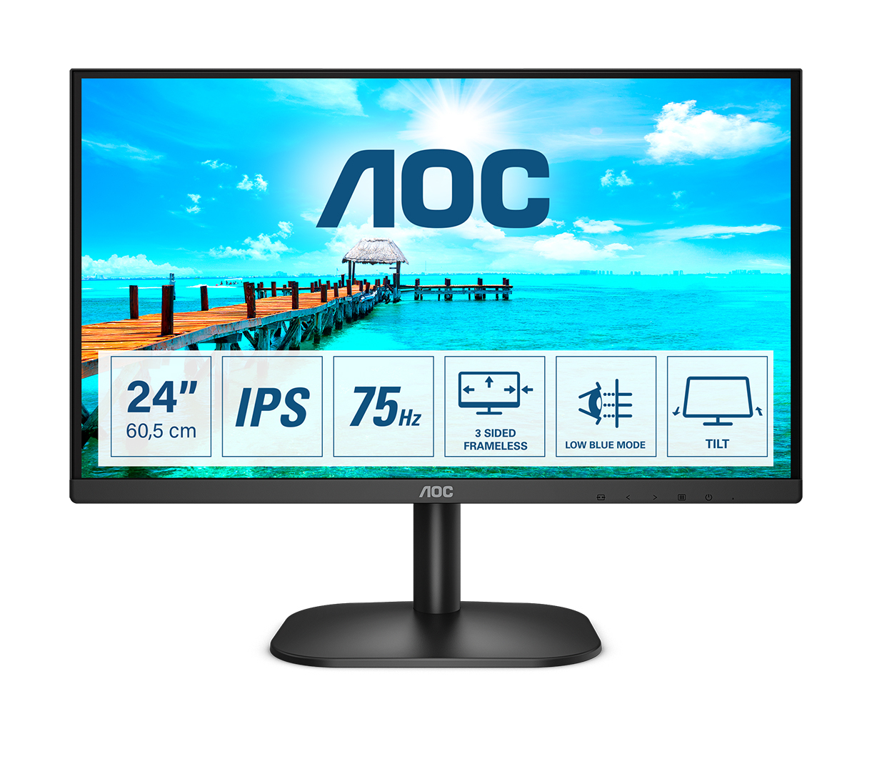 AOC 24B2XDA - LED-Monitor - 61 cm (24") (23.8" sichtbar)