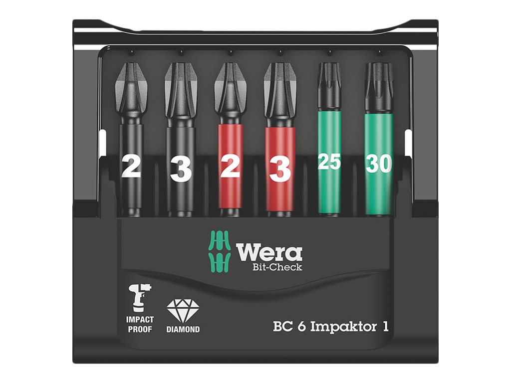 Wera Bit-Check 6 Impaktor 1 - Schraubendreher-Bitsatz
