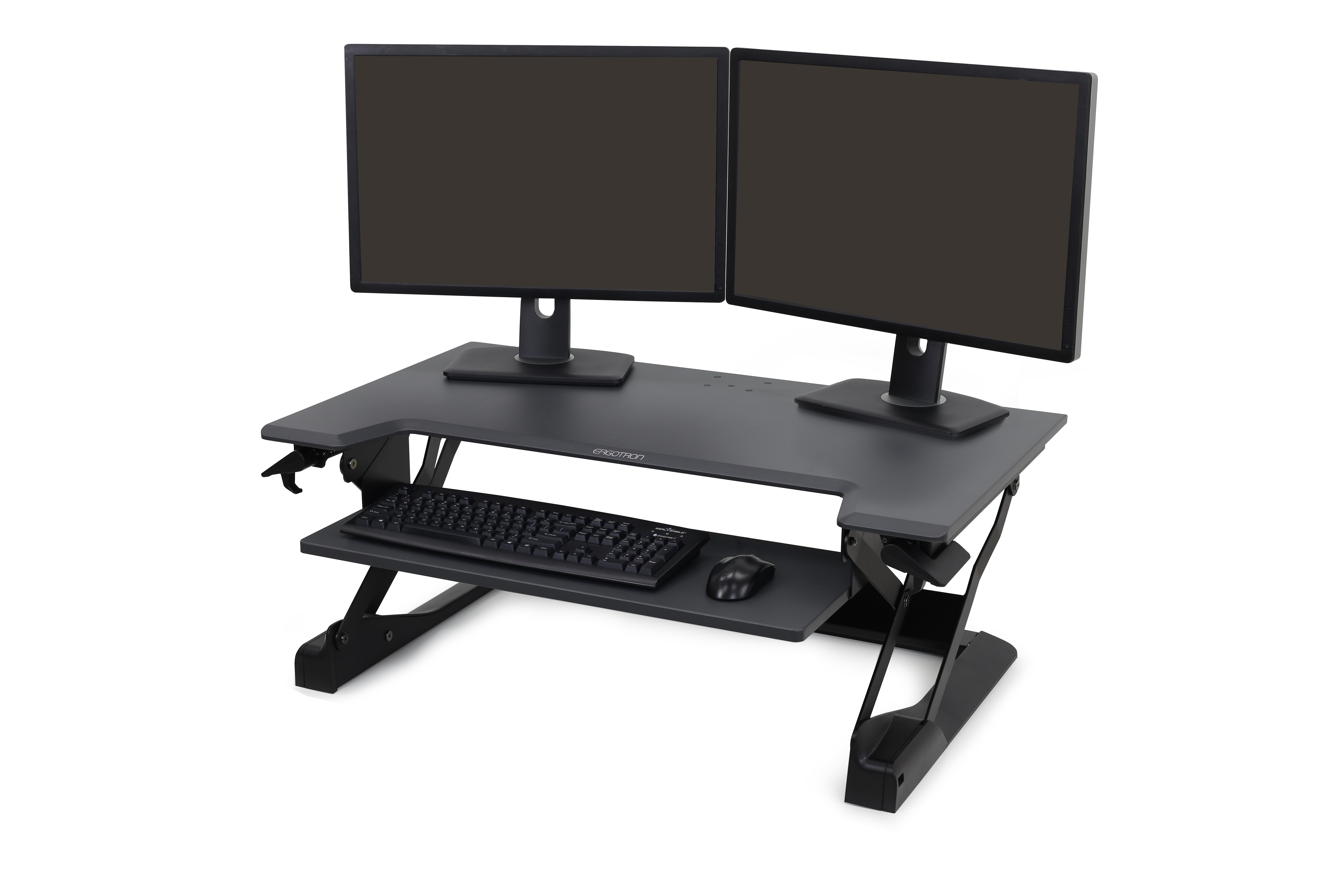 Ergotron WorkFit-TL Sitz-Steh-Schreibtisch-Arbeitsplatz - Aufstellung für Monitor / Tastatur - Schwarz