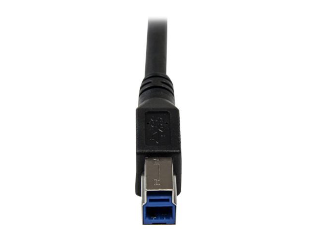 StarTech.com 1m USB 3.0 SuperSpeed Kabel A auf B rechts gewinkelt - Schwarz - USB3.0 Anschlusskabel - Stecker/Stecker - USB-Kabel - USB Type B (M)