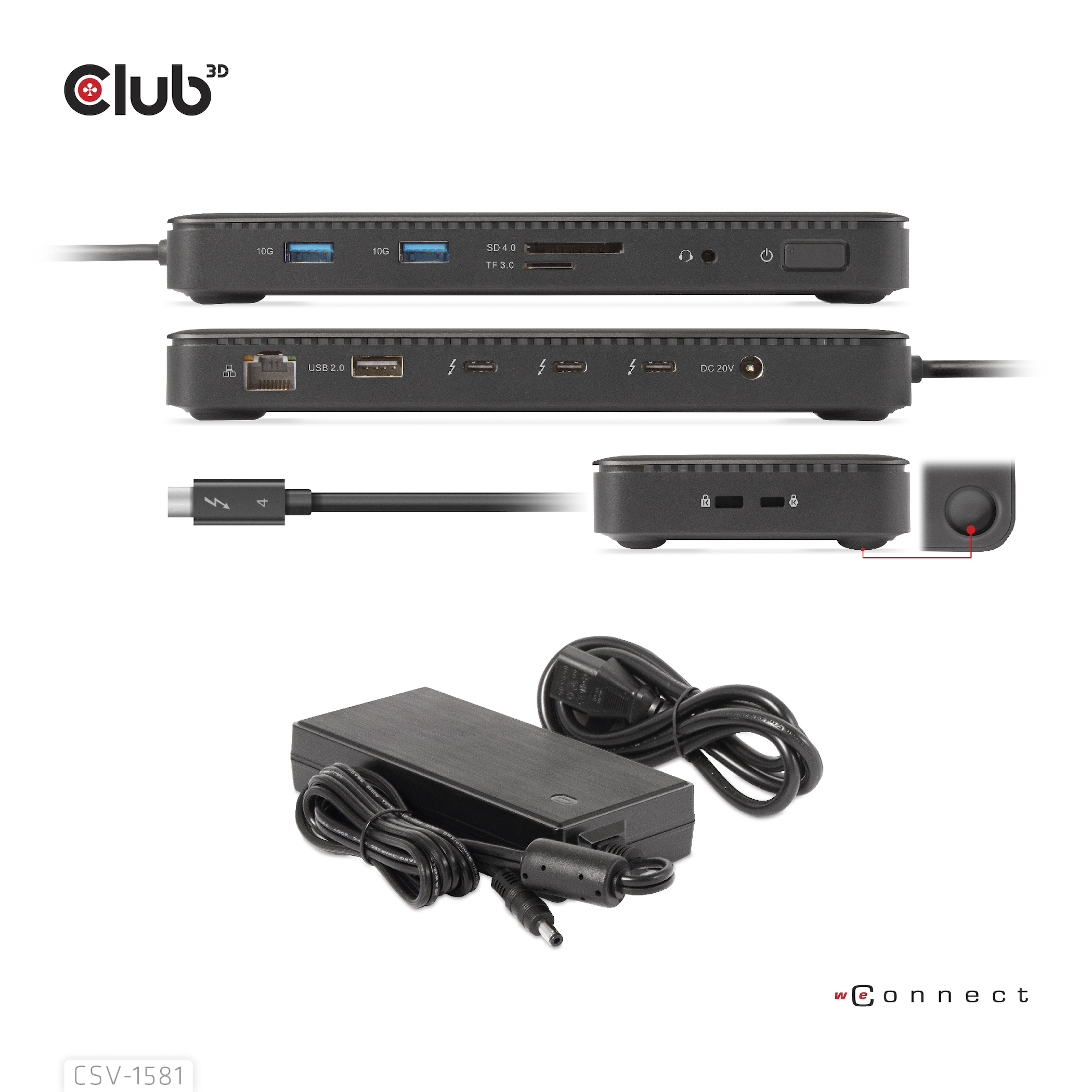 Club 3D Dockingstation - USB-C / Thunderbolt 3 / Thunderbolt 4