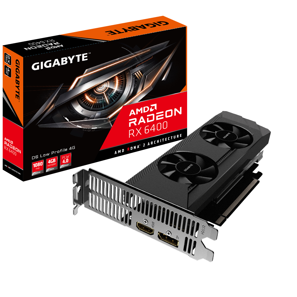 Gigabyte Radeon RX 6400 D6 LOW PROFILE 4G - Grafikkarten