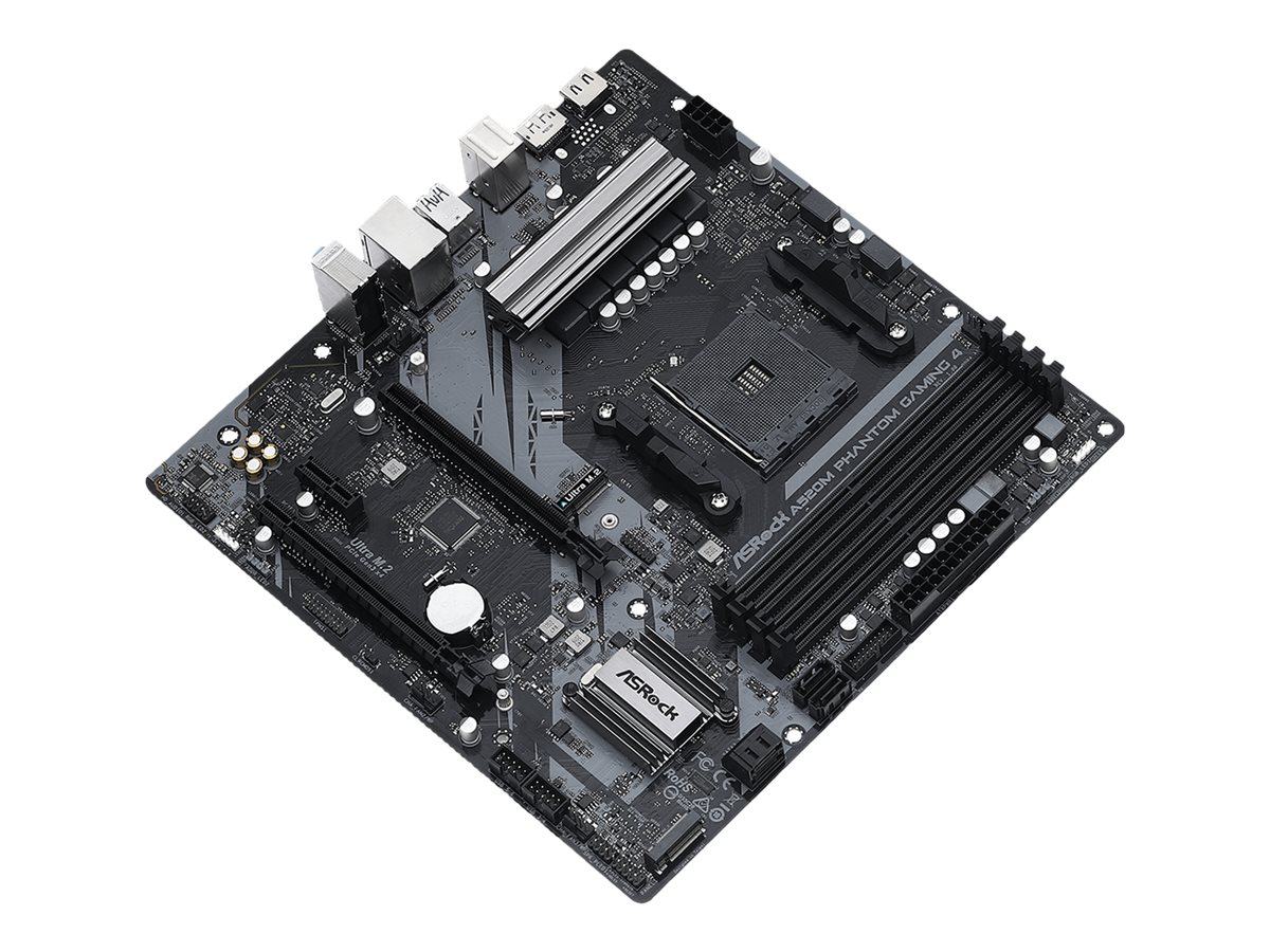 ASRock A520M Phantom Gaming 4 - Motherboard - micro ATX - Socket AM4 - AMD A520 Chipsatz - USB 3.2 Gen 1 - Gigabit LAN - Onboard-Grafik (CPU erforderlich)