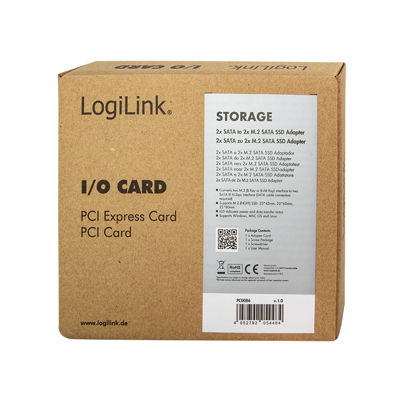 LogiLink PC0086 - SATA - M.2 - Grün - Passiv - 20 mm - 120 mm