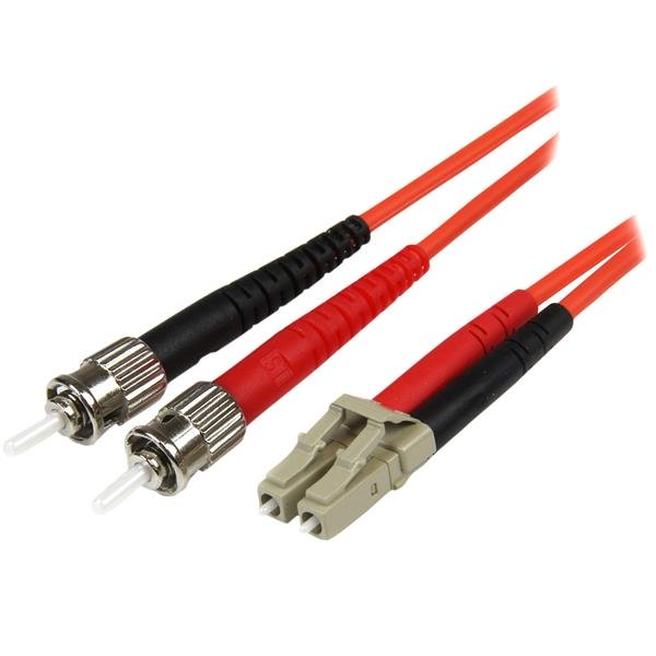 StarTech.com 5m Fiber Optic Cable - Multimode Duplex 50/125 - LSZH - LC/ST - OM2 - LC to ST Fiber Patch Cable - Patch-Kabel - ST multi-mode (M)