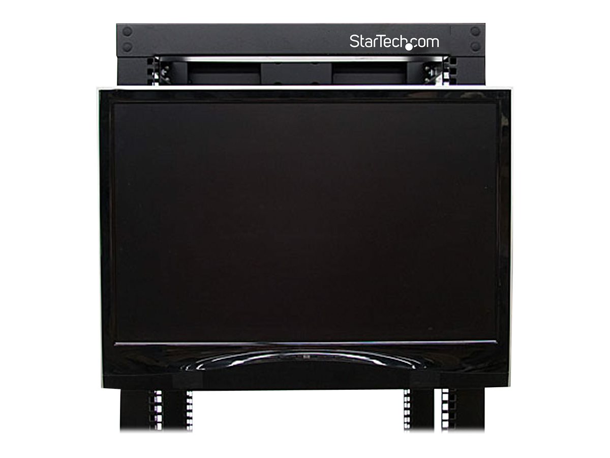 StarTech.com Universal LCD Monitor Vesa Halterung für 19" Serverschrank / Rack - Befestigungskit - für LCD-Display - fester, kaltgepresster Stahl - Schwarz - Bildschirmgröße: 48.3 cm (19")