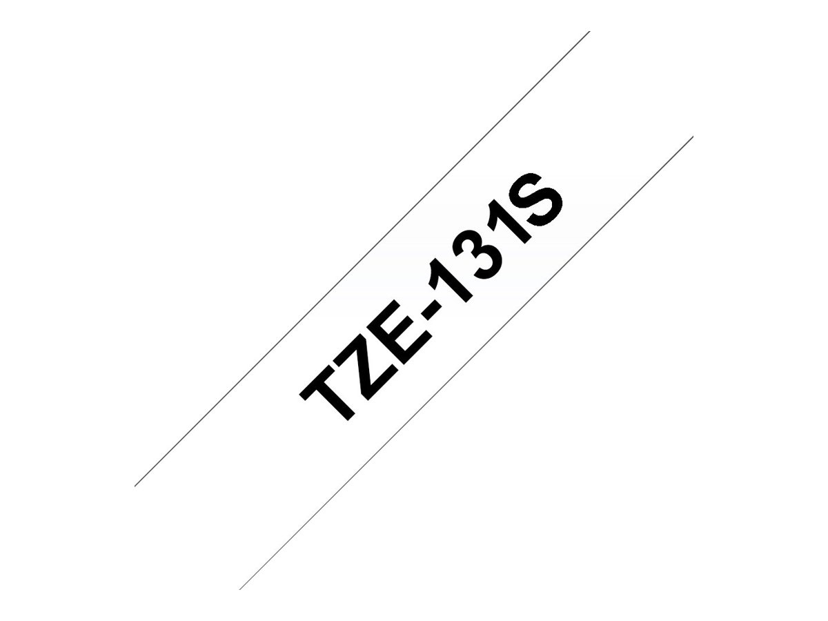 Brother TZe-131S - Schwarz auf Transparent - Rolle (1,2 cm x 4 m)