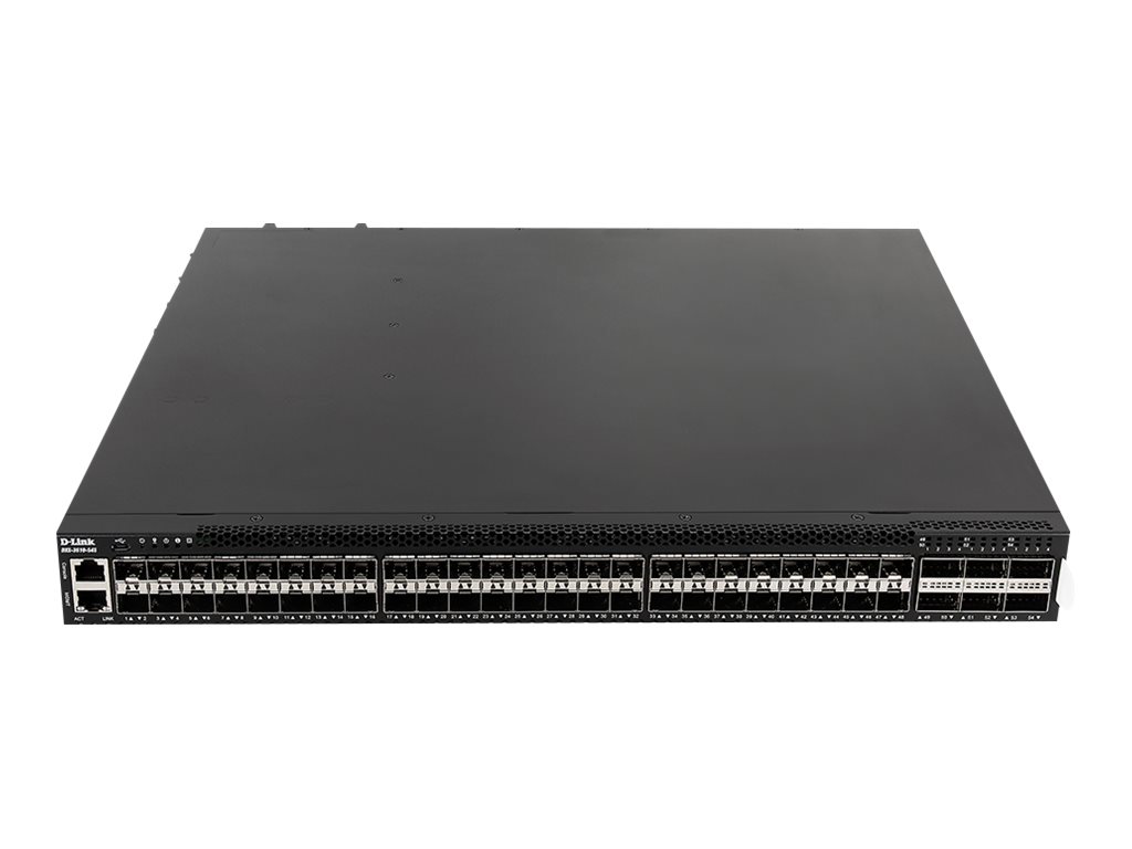 D-Link DXS 3610-54S - Switch - L3 - managed - 48 x 10 Gigabit SFP+ + 6 x 40 Gigabit QSFP+ / 100 Gigabit QSFP28