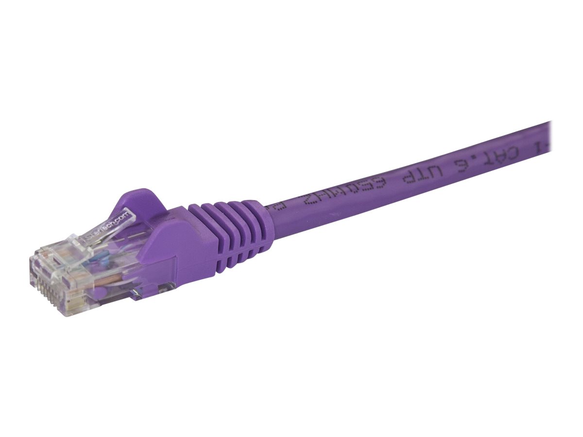 StarTech.com 0,5m Cat6 Snagless RJ45 Ethernet Netzwerkkabel - Lila - 50cm Cat 6 UTP Kabel - Netzwerkkabel - RJ-45 (M)
