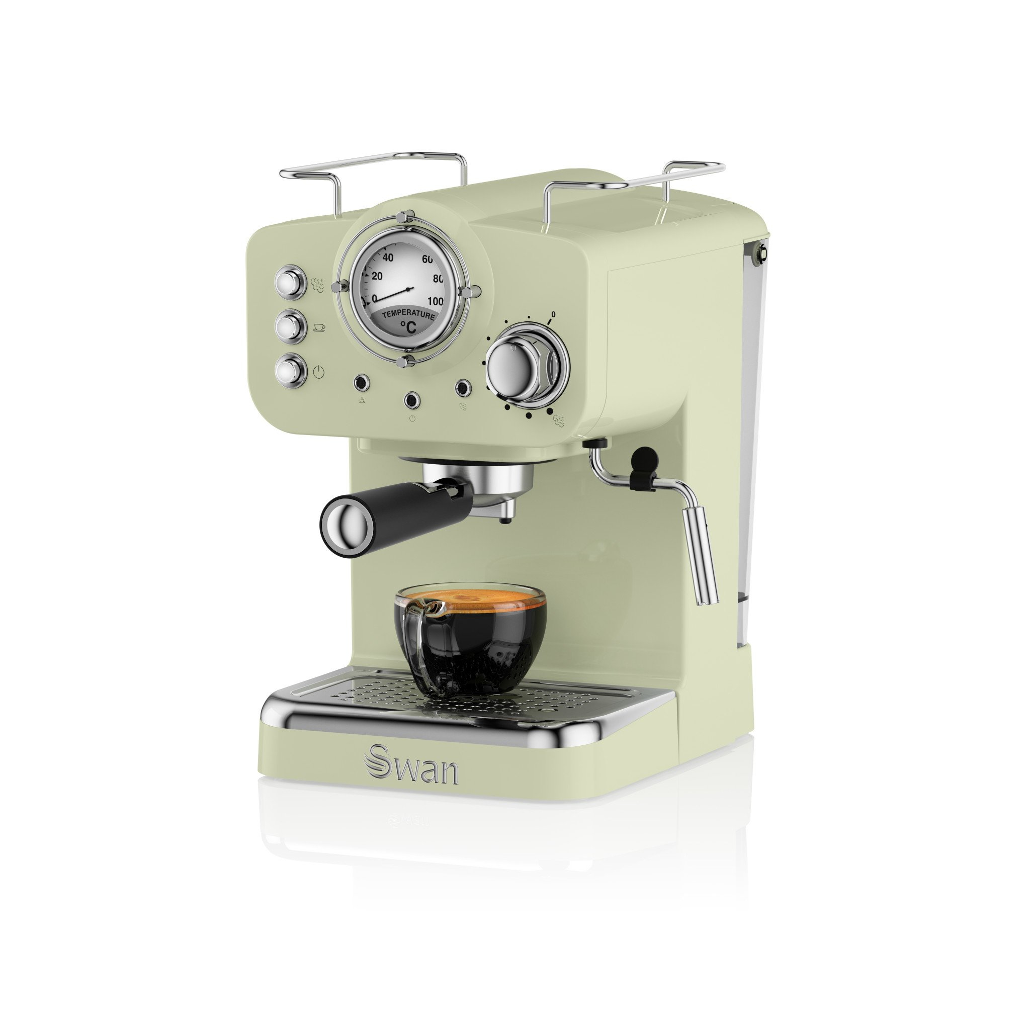 Swan Products Swan SK22110GN - Espressomaschine - 1,2 l - Gemahlener Kaffee - 1100 W - Grün