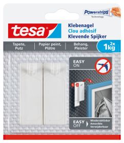 Tesa Adhesive Nail - Indoor - Hilfshaken - Transparent - Klebestreifen - 1 kg - 2 Stück(e)