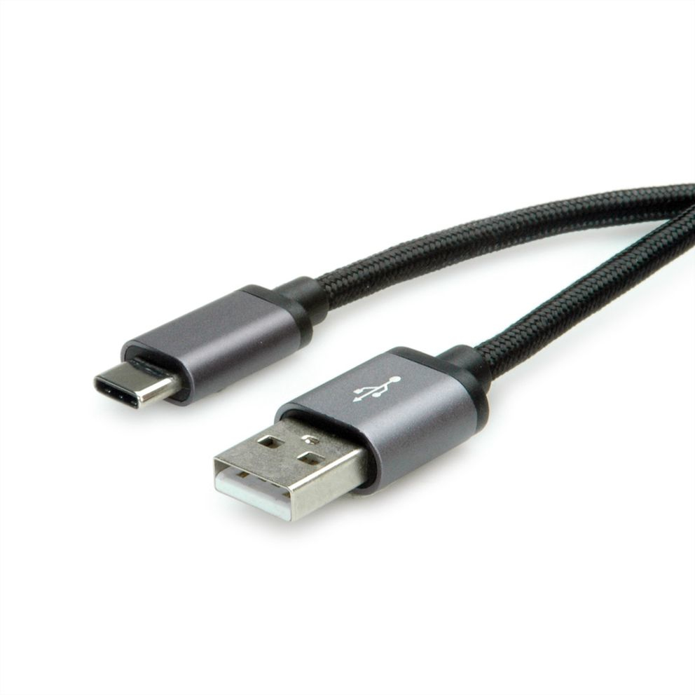 ROLINE USB-Kabel - USB-C (M) gelötet zu USB (M)