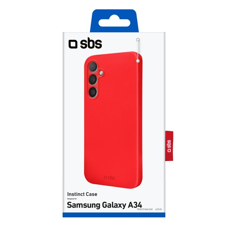 SBS Cover Instinct für Samsung Galaxy A34 rot