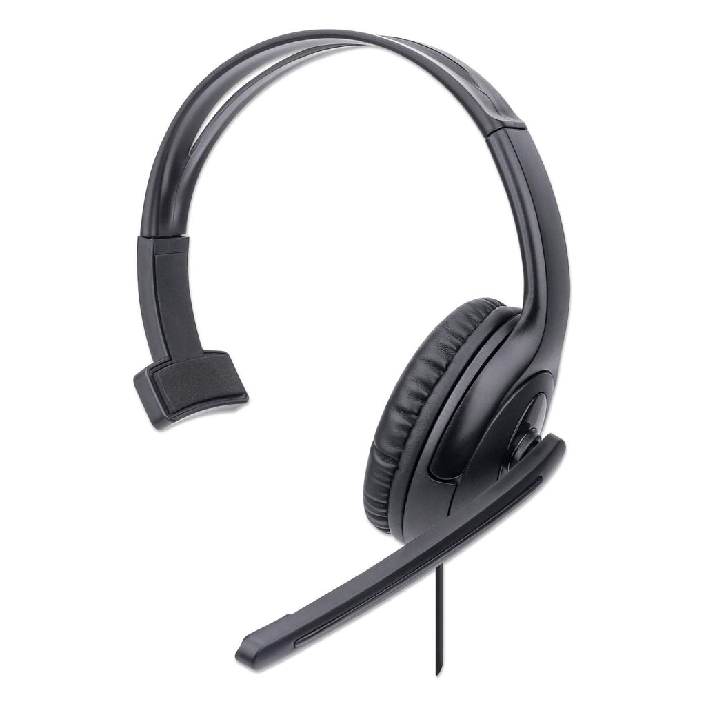 Manhattan Mono Over-Ear Headset (USB), Microphone Boom (padded)