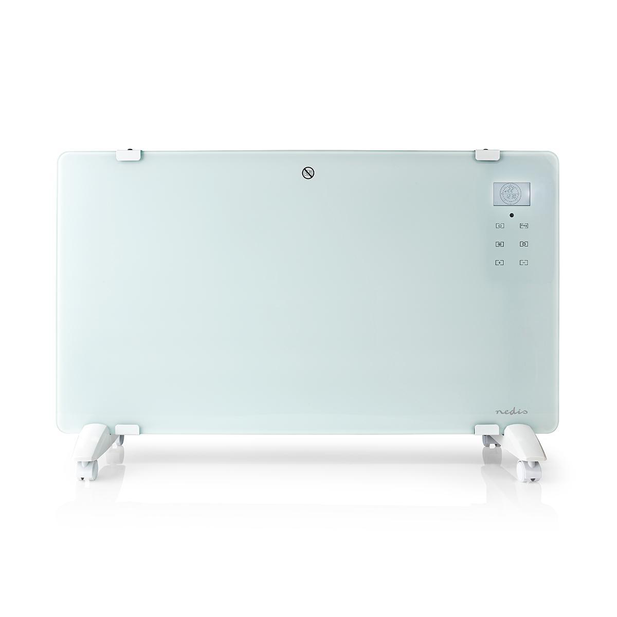 Nedis WLAN-Smart-Konvektionsheizgerät| Thermostat| Glas-Frontplatte| 2000 W|