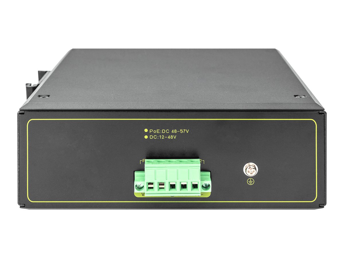 DIGITUS Industrial 8-Port Gigabit PoE Switch, Unmanaged, 2 Uplinks