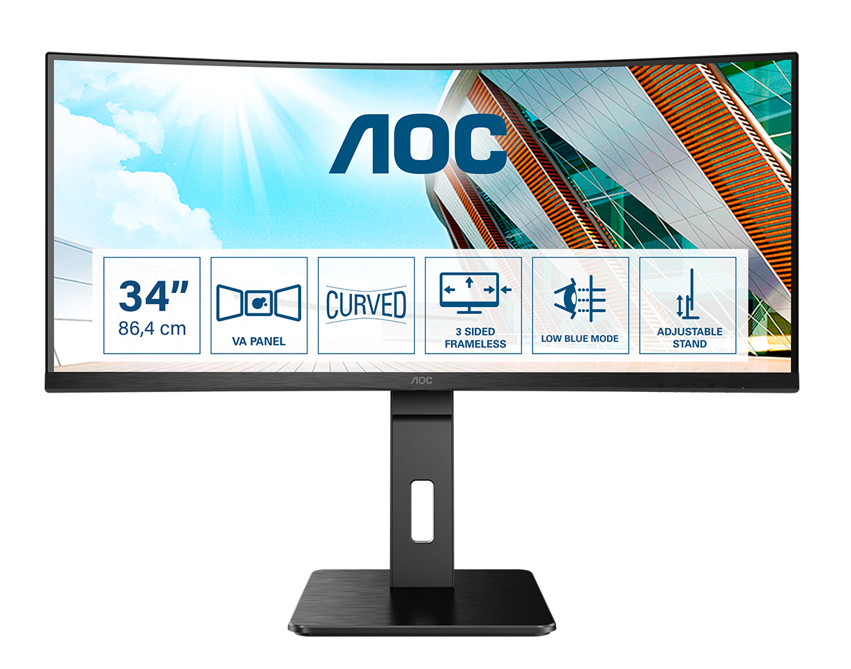 AOC Pro-line CU34P2A - P2 Series - LED-Monitor - gebogen - 86.36 cm (34")