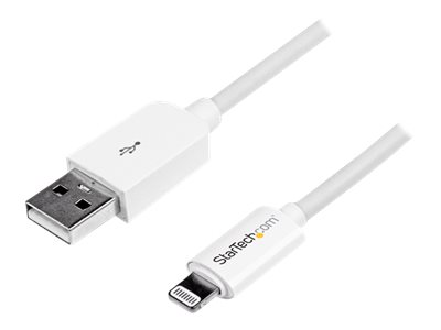 StarTech.com 3m Apple 8 Pin Lightning Connector auf USB Kabel - USB Kabel für iPhone / iPod / iPad - Ladekabel / Datenkabel - Weiß - Lightning-Kabel - Lightning (M)