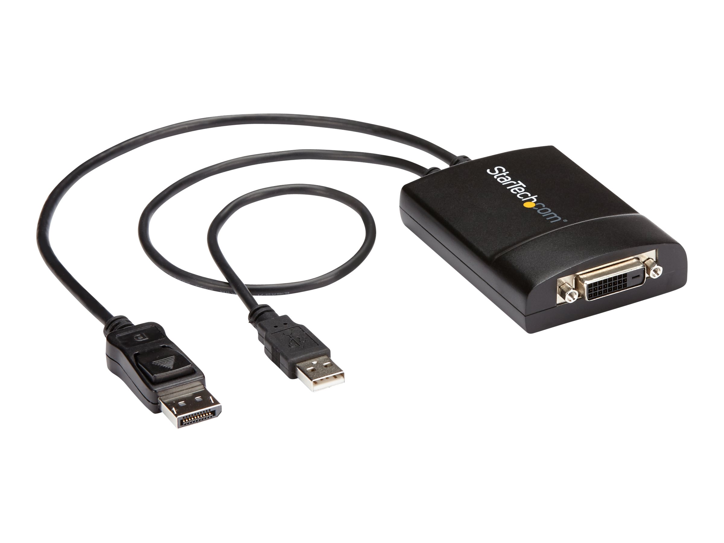 StarTech.com DisplayPort to DVI Adapter - Dual-Link - Active DVI-D Adapter for Your Monitor / Display - USB Powered - 2560x1600 (DP2DVID2)