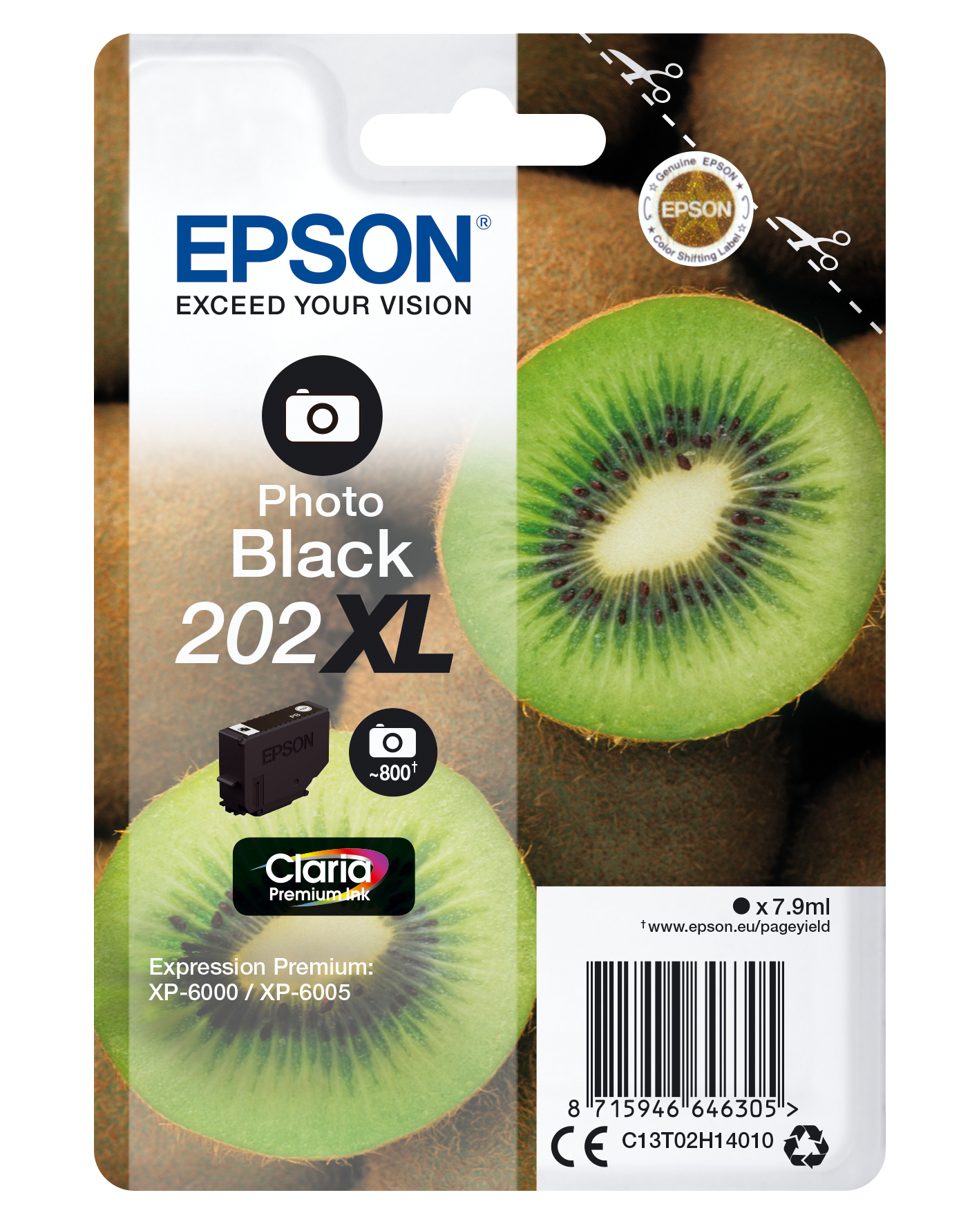 Epson 202XL - 7.9 ml - mit hoher Kapazität - Photo schwarz