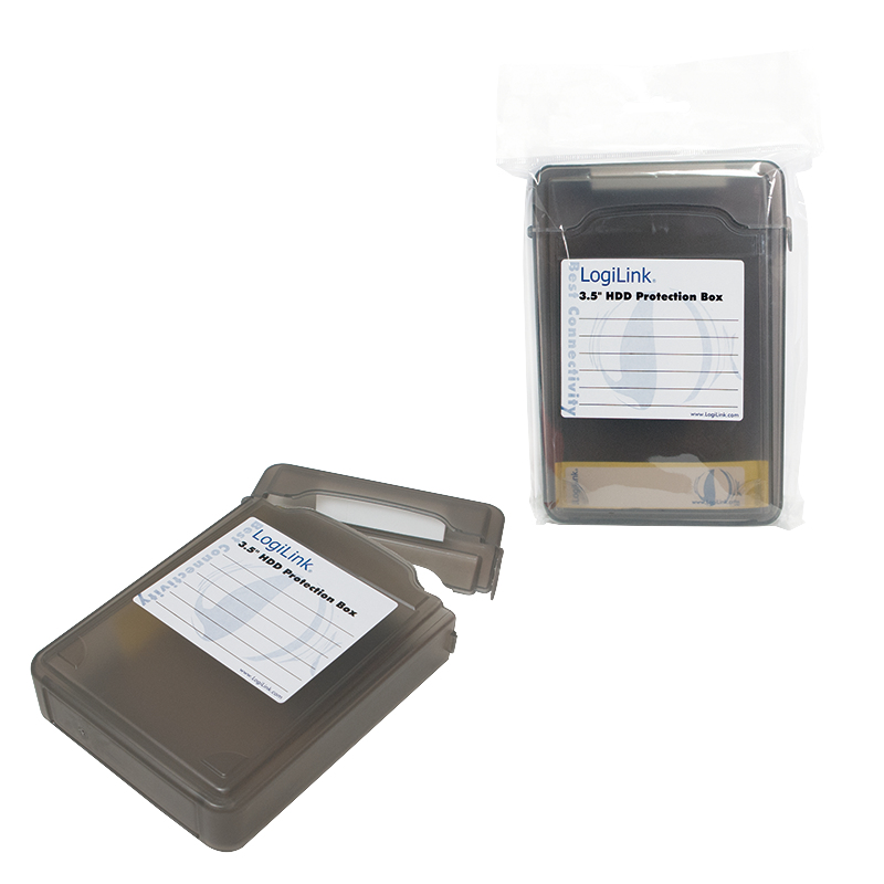 LogiLink Festplattenlaufwerk-Schutzgehäuse - Kapazität: 1 Festplattenlaufwerk (3,5")