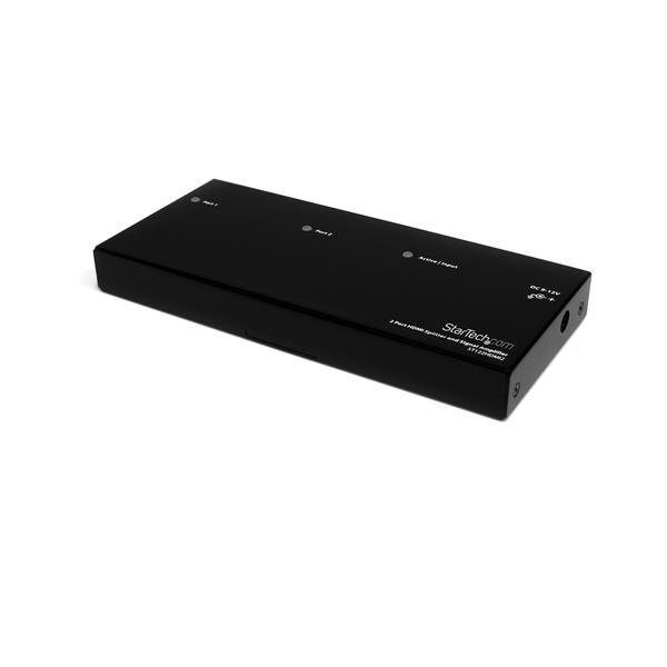 StarTech.com HDMI Splitter 1 In 2 Out - 1080p - 2 Port - Signal Amplifier - Rugged - HDMI Multi Port - HDMI Audio Splitter (ST122HDMI2)