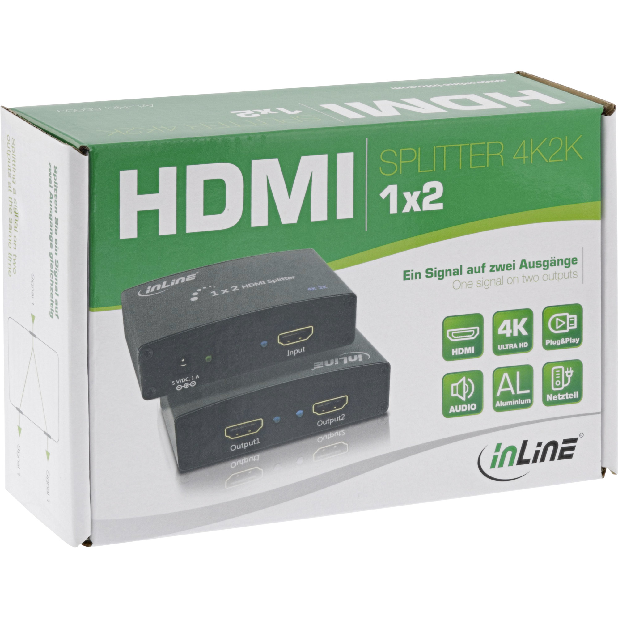 InLine HDMI Splitter - Video-/Audio-Splitter
