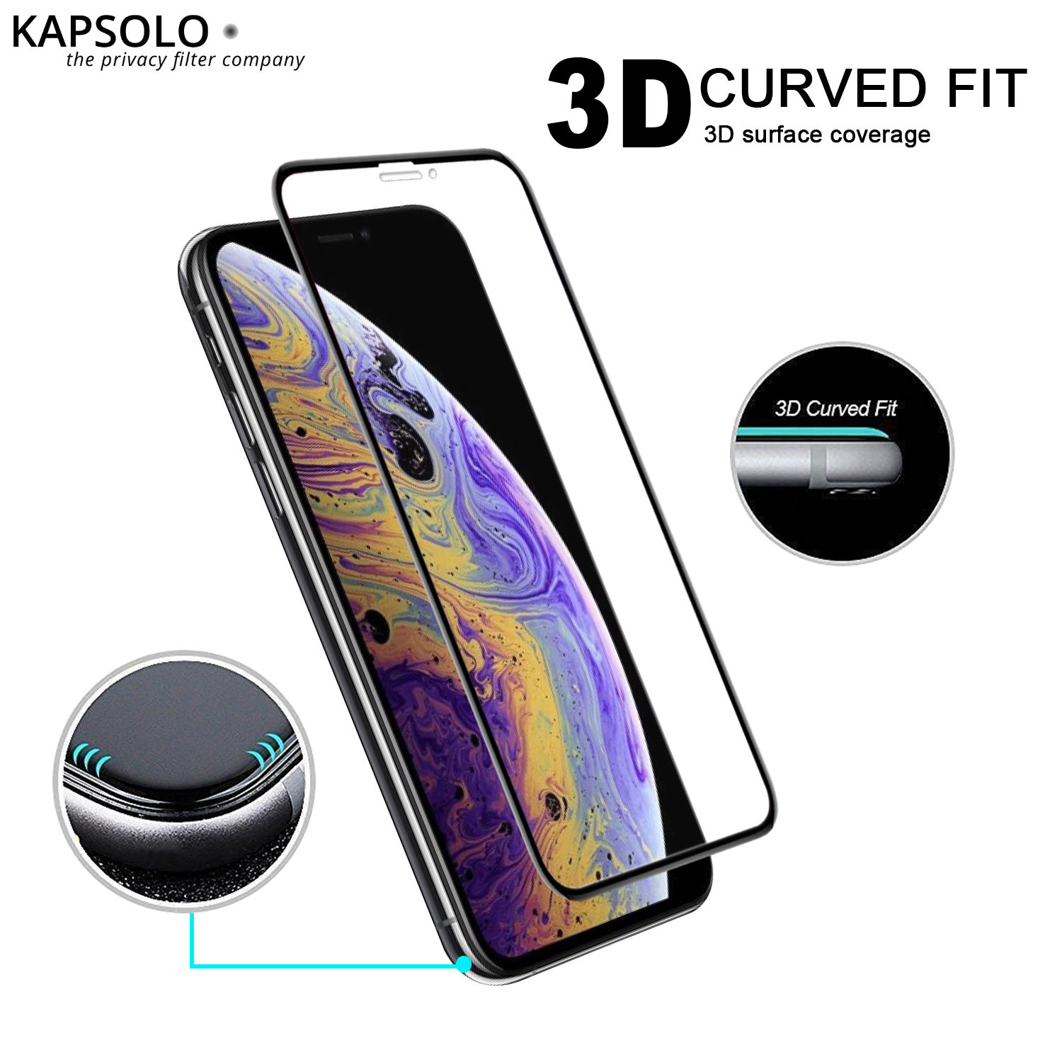 KAPSOLO Bildschirmschutz für Handy - gebogen