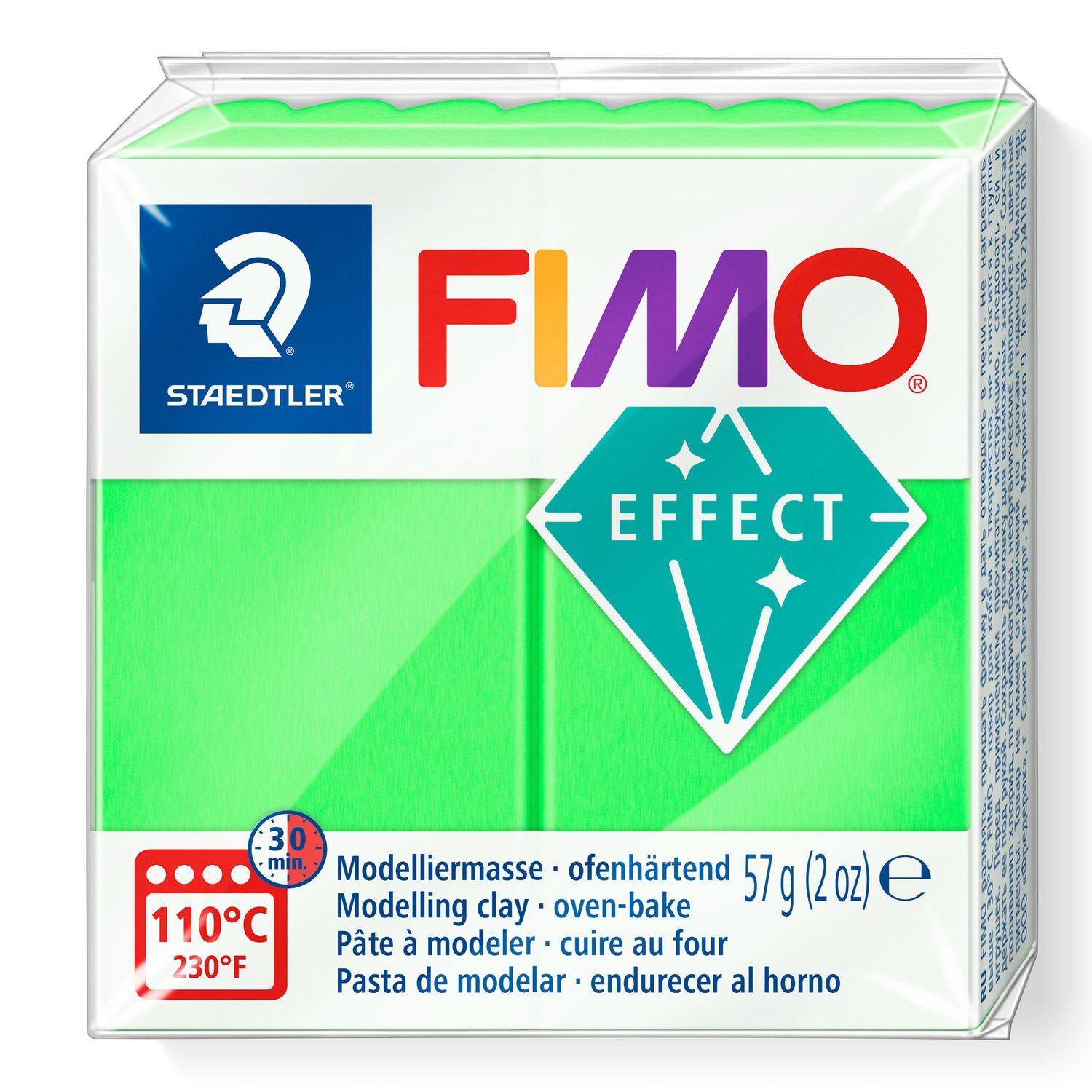 STAEDTLER FIMO 8010 - Knetmasse - Grün - Erwachsene - 1 Stück(e) - Neon green - 1 Farben