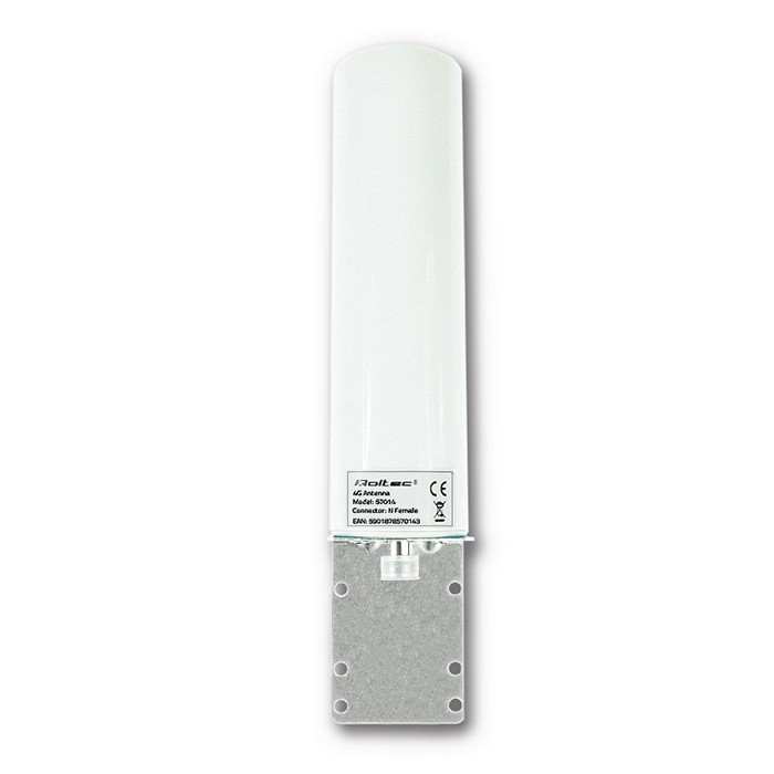 Qoltec 57014 - 30 dBi - 0.6 - 2.7 GHz - 50 Ohm - Omnidirektionale Antenne - Vertikale Polarisation - Acrylnitril-Butadien-Styrol (ABS)
