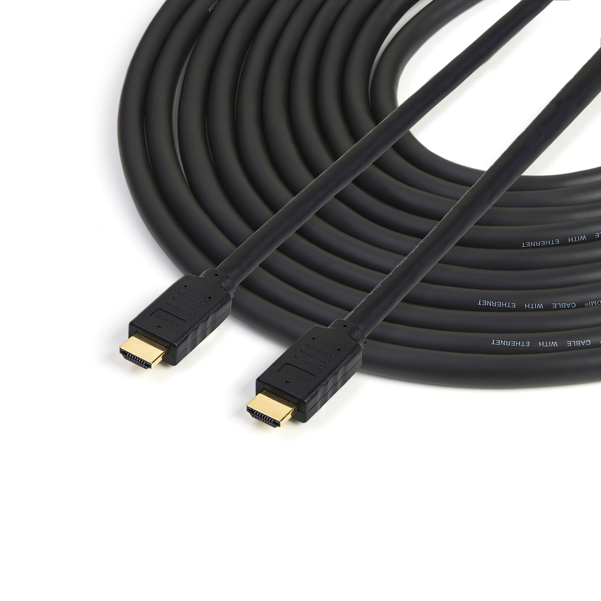 StarTech.com 15m(50ft) HDMI 2.0 Cable, 4K 60Hz Active HDMI Cable, CL2 Rated for In Wall Installation, Long Durable High Speed Ultra-HD HDMI Cable, HDR 10, 18Gbps, Male to Male Cord, Black - Al-Mylar EMI Shielding (HD2MM15MA)