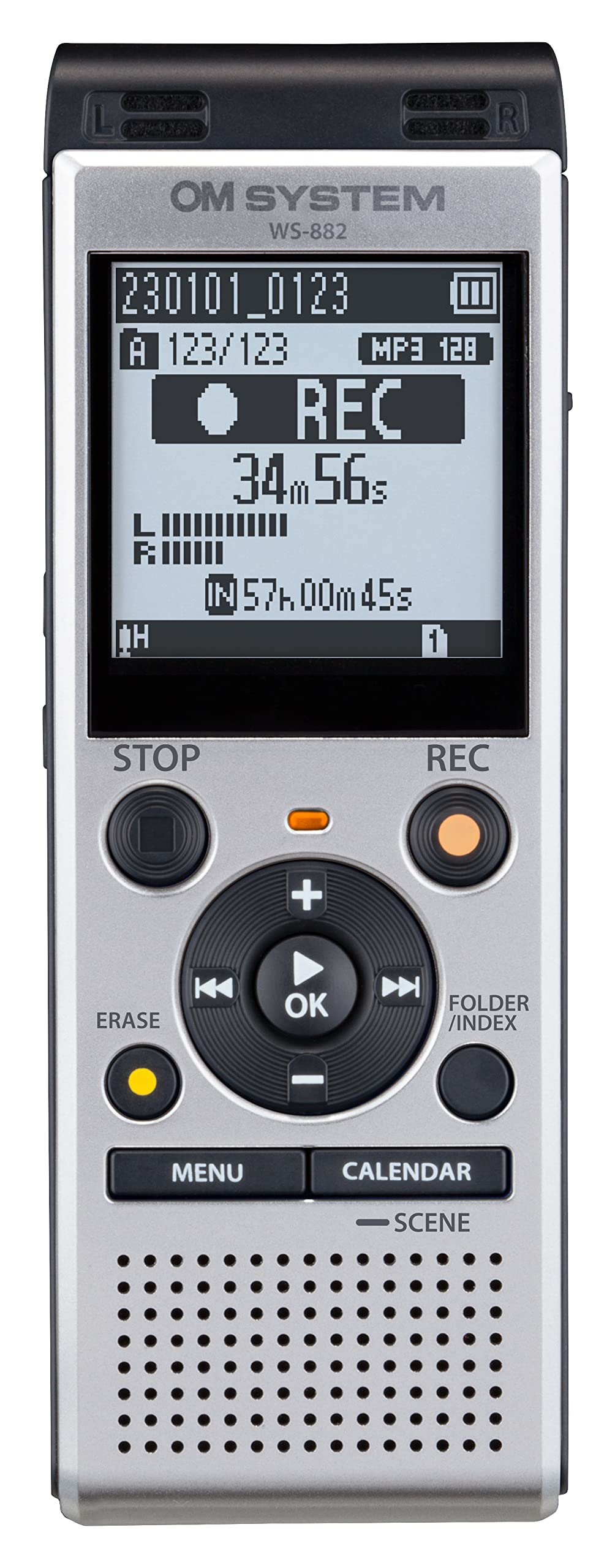Olympus WS-882 4GB Stereo Recorder Silver incl. Batteries