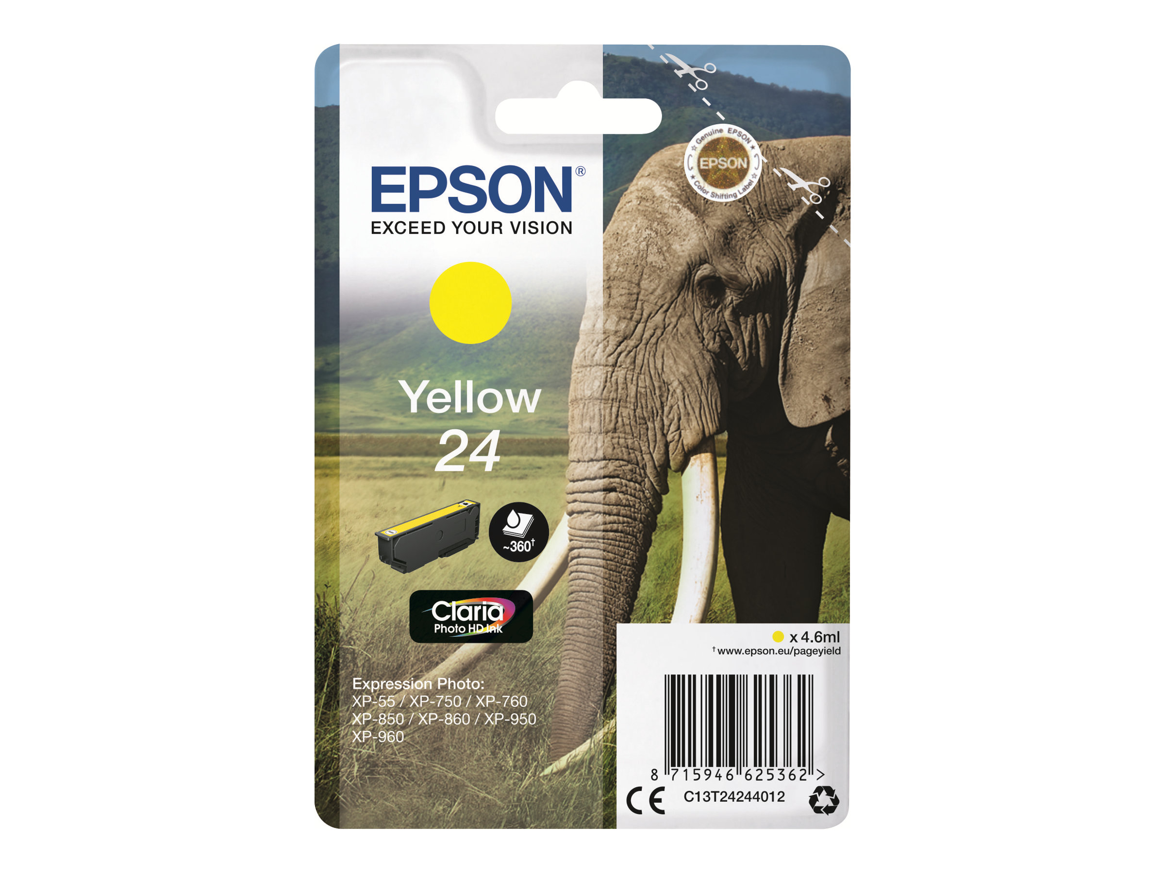 Epson 24 - 4.6 ml - Gelb - Original - Blister mit RF-Alarm