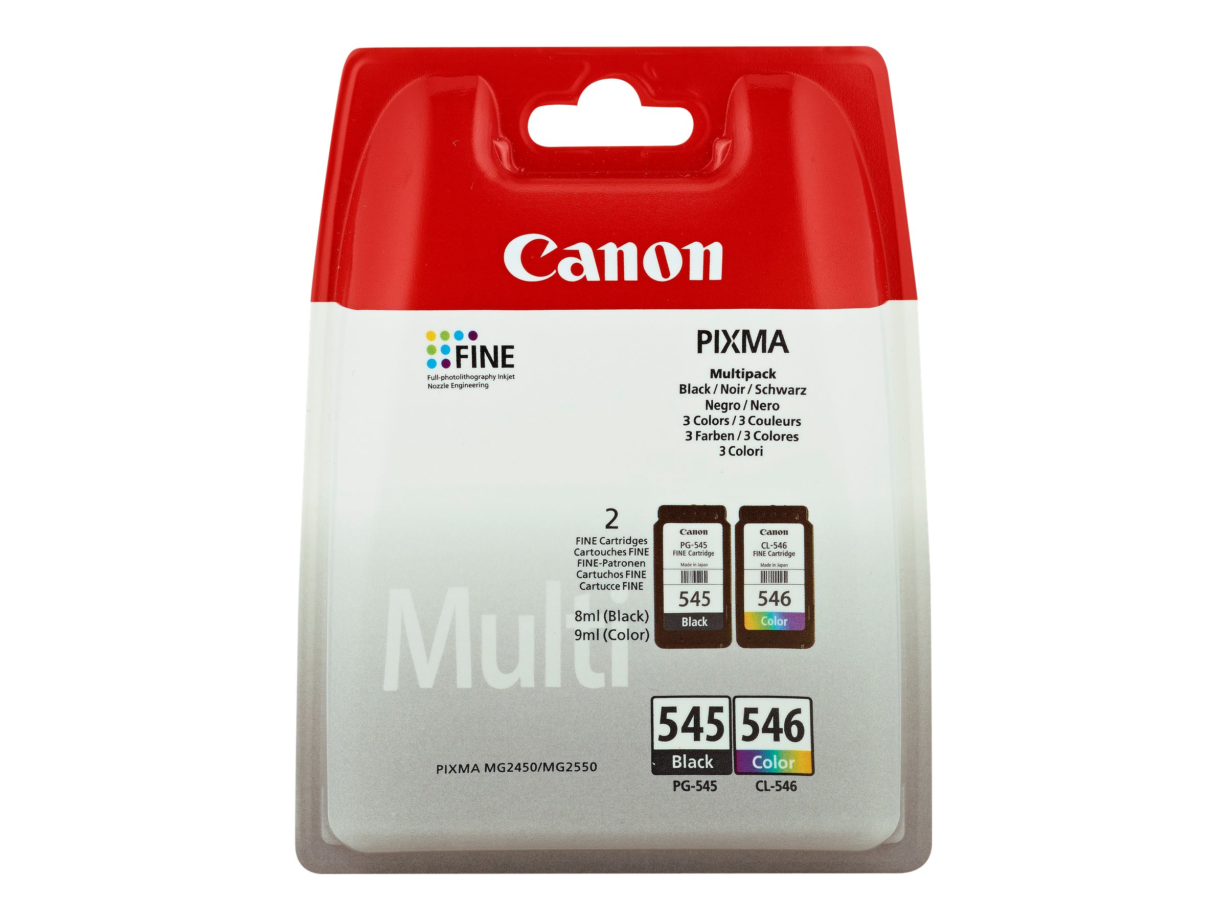 Canon PG-545 / CL-546 Multipack - 2er-Pack - Schwarz, Farbe (Cyan, Magenta, Gelb)