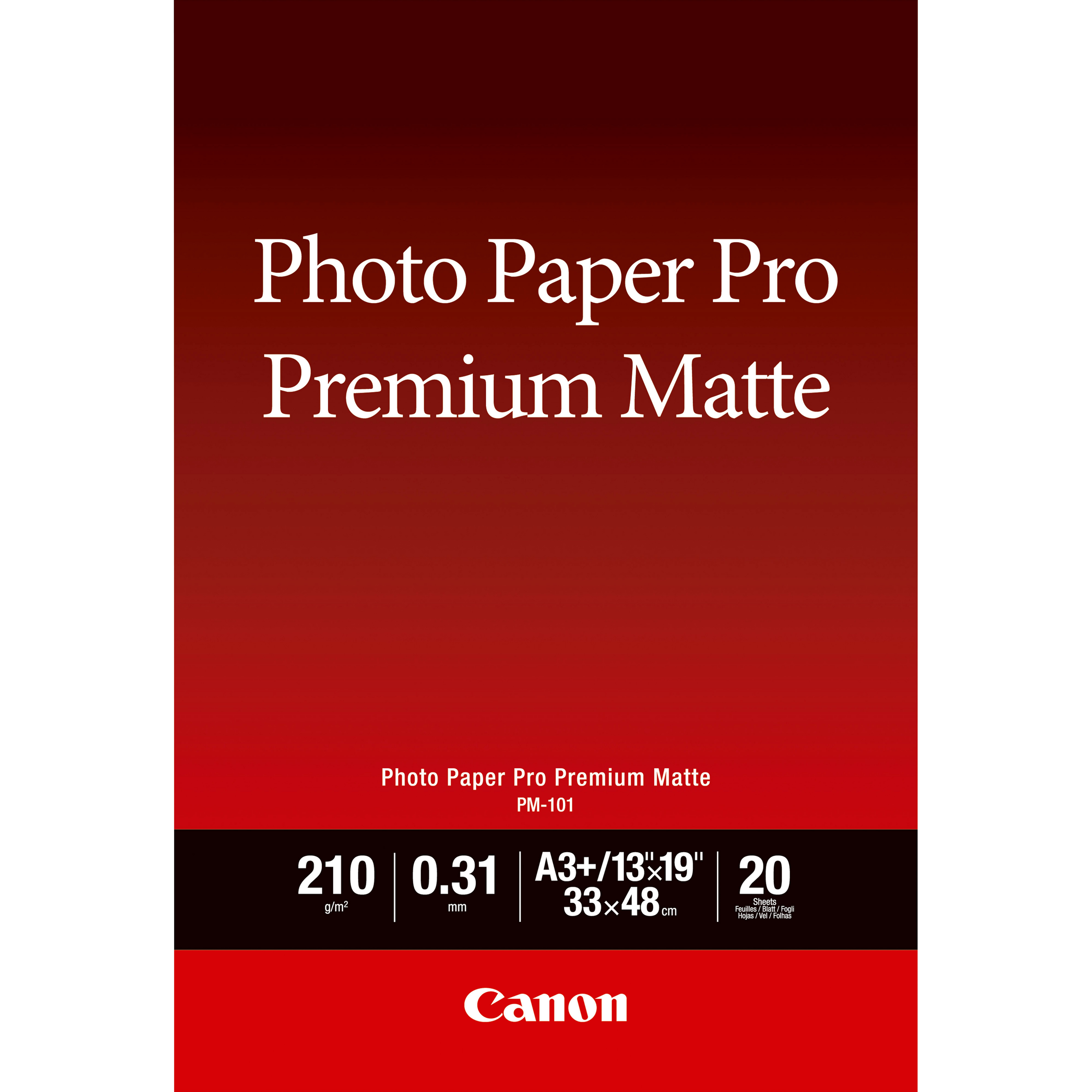 Canon Pro Premium PM-101 - Glatt matt - 310 Mikron - Super A3/B (330 x 483 mm)