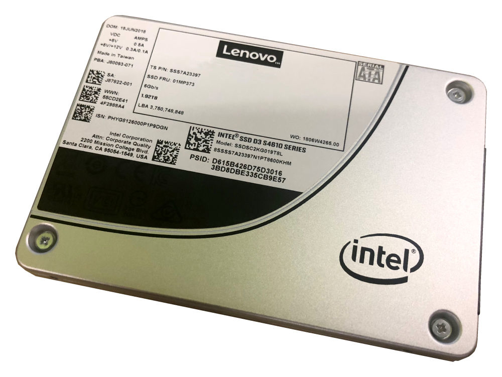 Lenovo Intel S4610 Mainstream - SSD - verschlüsselt - 960 GB - Hot-Swap - 2.5" (6.4 cm)