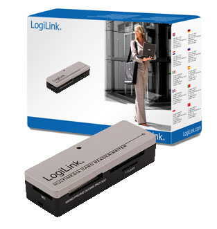 LogiLink Cardreader USB 2.0 extern Mini All-in-1 - Kartenleser (MS, MS PRO, MMC, SD, MS Duo, MS PRO Duo, miniSD, RS-MMC, MMCmobile, microSD, MMCplus, SDHC, MS Micro)