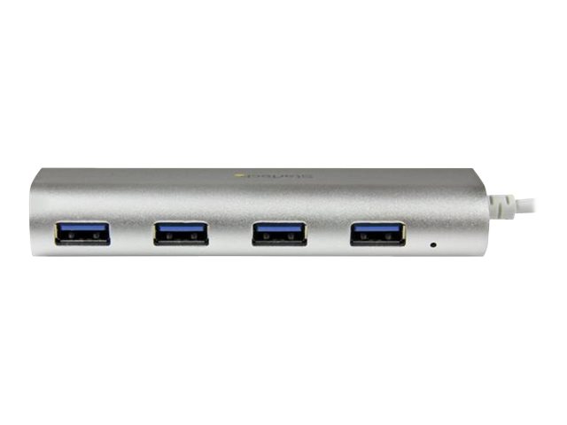 StarTech.com 4 Port kompakter USB 3.0 Hub mit eingebautem Kabel