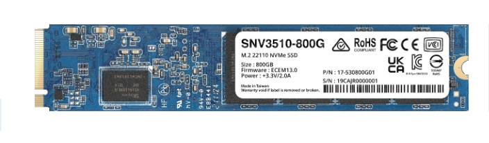Synology SNV3510-800G - SSD - 800 GB - intern - M.2 22110 - PCIe 3.0 x4 (NVMe)