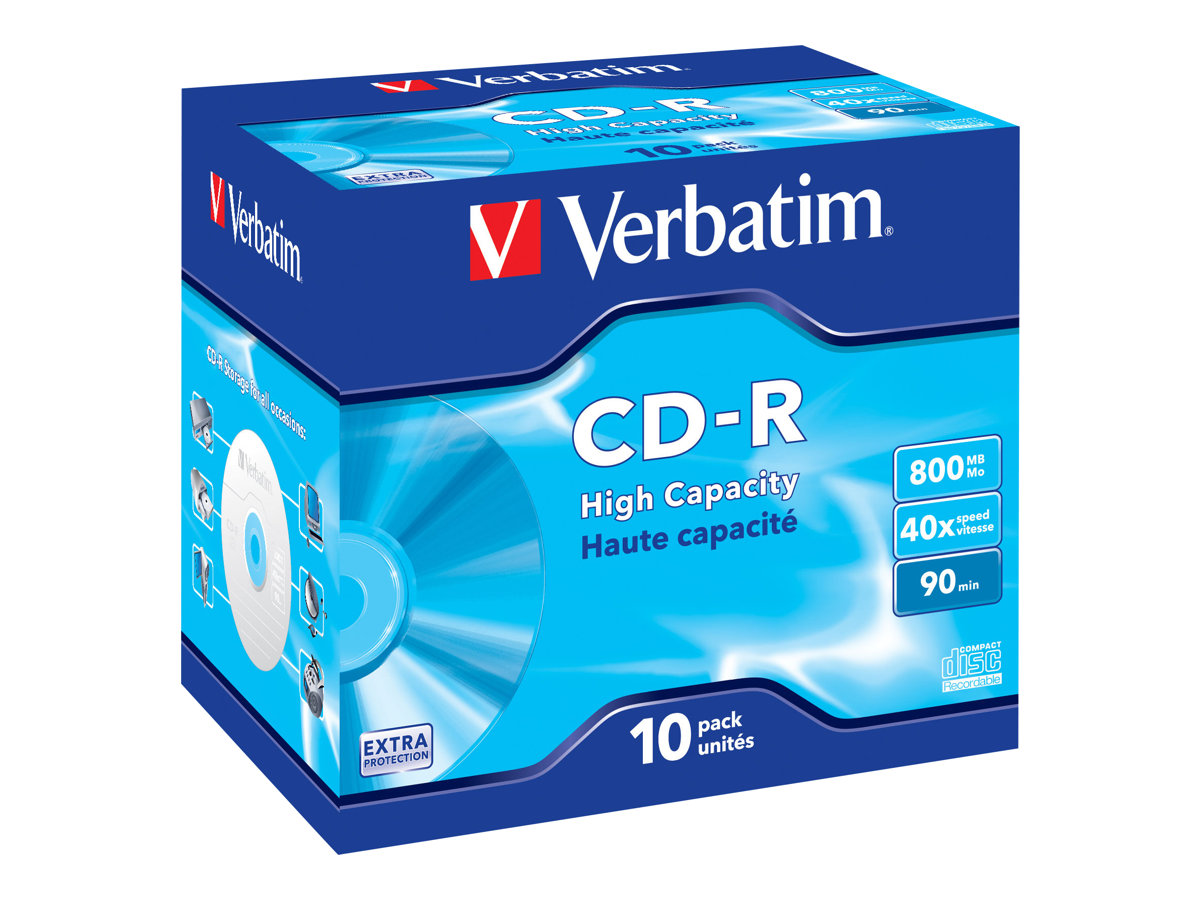 Verbatim DataLife - 10 x CD-R - 800 MB (90min) - Jewel Case (Schachtel)