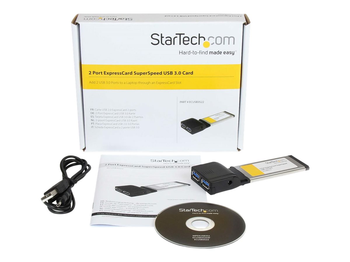 StarTech.com 2 Port USB 3.0 ExpressCard mit UASP Unterstützung - USB 3.0 Schnittstellenkarte für Laptop - USB 3.0 A (Buchse)