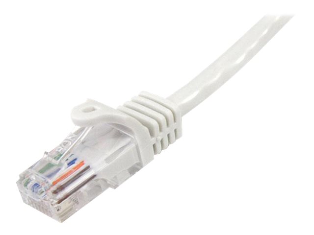 StarTech.com 0,5m Cat5e Ethernet Netzwerkkabel Snagless mit RJ45 - Cat 5e UTP Kabel - Weiß - Patch-Kabel - RJ-45 (M)