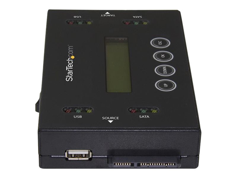 StarTech.com Laufwerks Duplizierer und Löscher für USB Sticks und 2,5 / 3,5" SATA Laufwerke - 1:1 duplizierung plus Cross-interface - Festplatte / USB-Drive-Duplikator - 1 Schächte (Serial ATA-600 / USB)