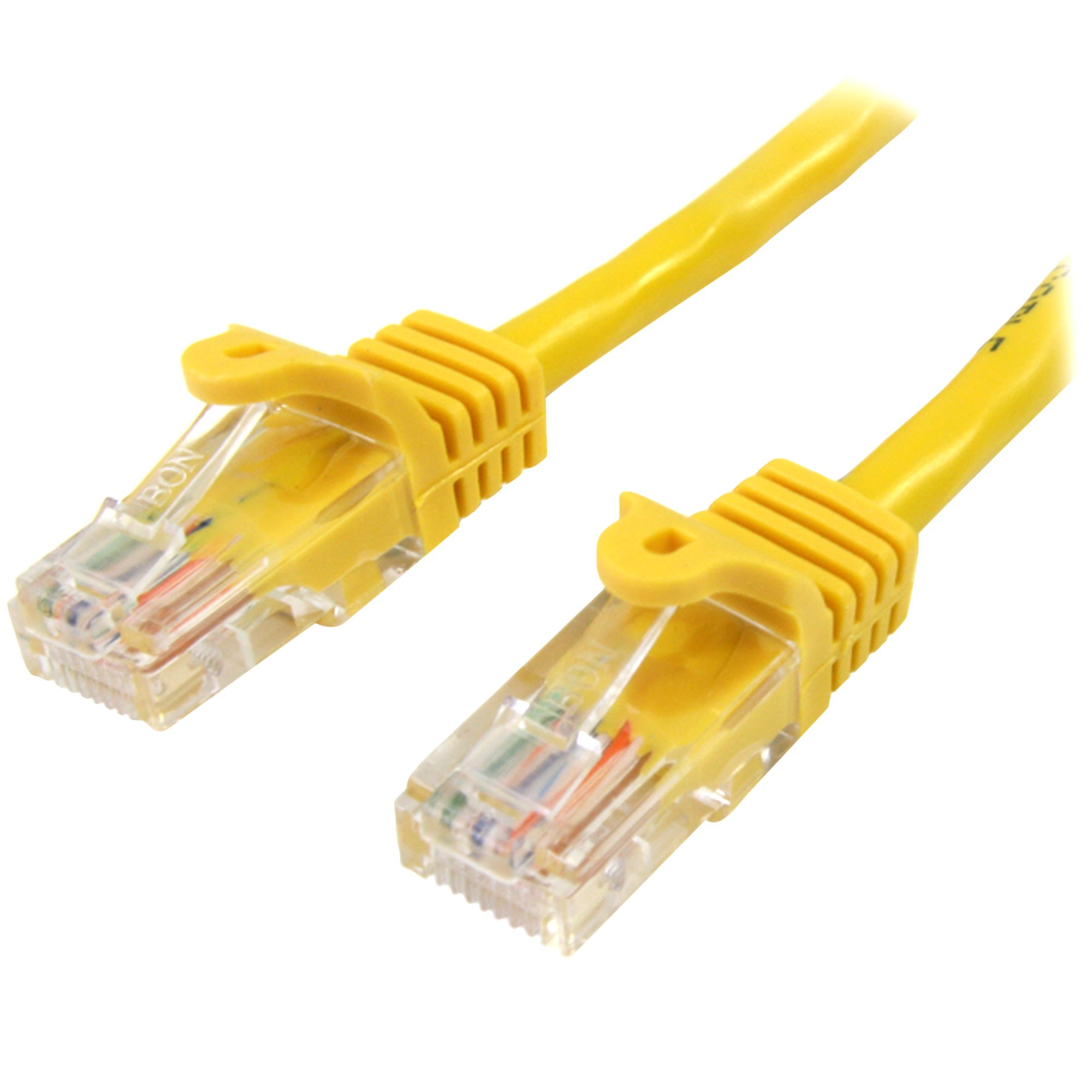 StarTech.com 0,5m Cat5e Ethernet Netzwerkkabel Snagless mit RJ45 - Cat 5e UTP Kabel - Gelb - Patch-Kabel - RJ-45 (M)