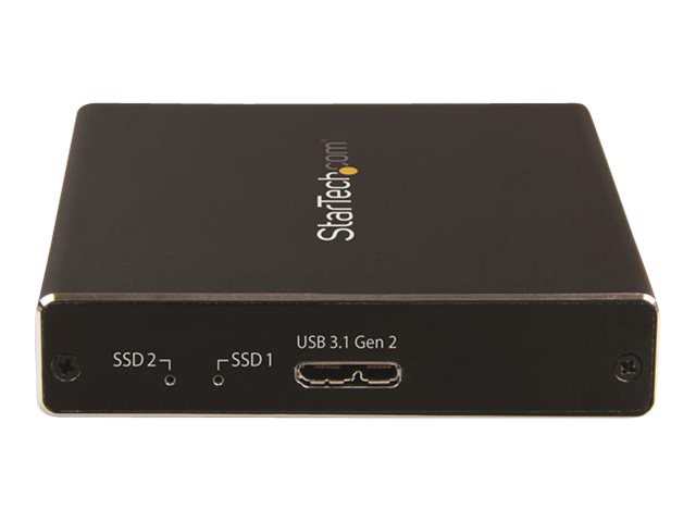 StarTech.com Dual mSATA Festplattengehäuse - RAID - mSATA SSD Gehäuse - USB 3.1 (10Gbit/s)