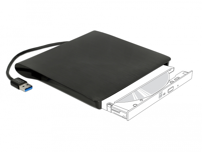 Delock 5.25" External Enclosure Ultra Slim SATA > USB 3.0
